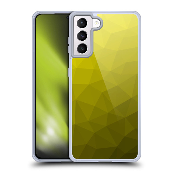 PLdesign Geometric Patterns Yellow Gradient Mesh Soft Gel Case for Samsung Galaxy S21+ 5G & MagSafe