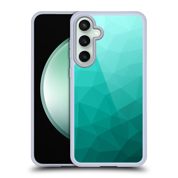 PLdesign Geometric Patterns Turquoise Gradient Mesh Soft Gel Case for Samsung Galaxy S23 FE 5G & MagSafe