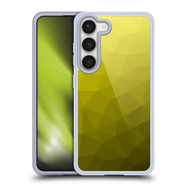 PLdesign Geometric Patterns Yellow Gradient Mesh Soft Gel Case for Samsung Galaxy S23 5G & MagSafe