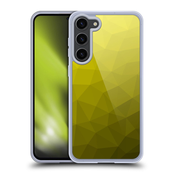 PLdesign Geometric Patterns Yellow Gradient Mesh Soft Gel Case for Samsung Galaxy S23+ 5G & MagSafe