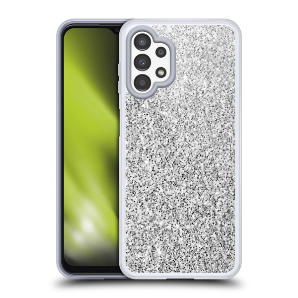 PLdesign Glitter Sparkles Silver Soft Gel Case for Samsung Galaxy A13 (2022)