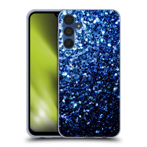 PLdesign Glitter Sparkles Dark Blue Soft Gel Case for Samsung Galaxy A15 & MagSafe