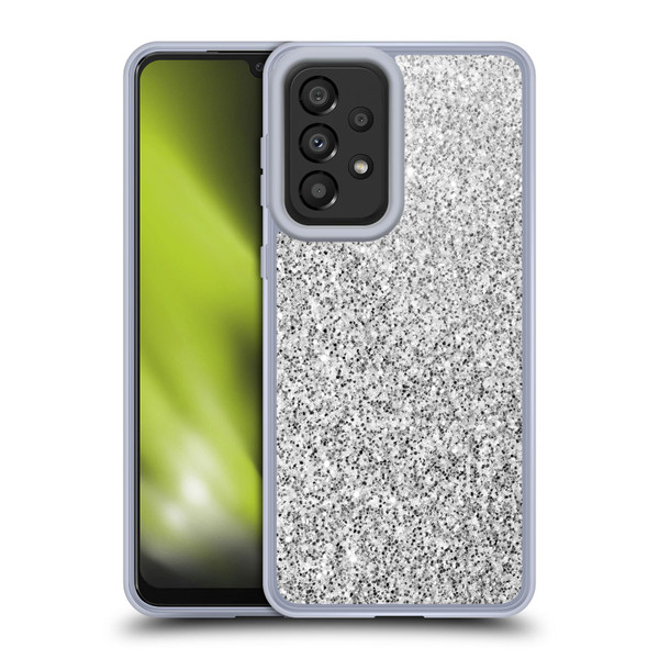 PLdesign Glitter Sparkles Silver Soft Gel Case for Samsung Galaxy A33 5G (2022)