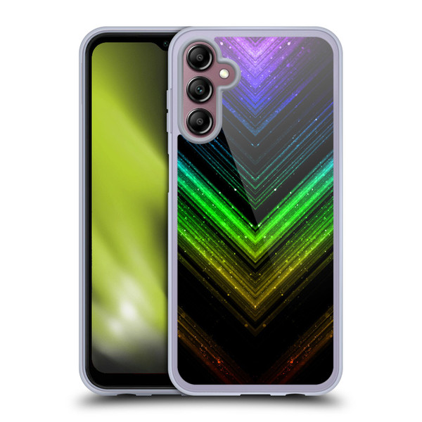 PLdesign Sparkly Metallic Rainbow Soft Gel Case for Samsung Galaxy A14 5G