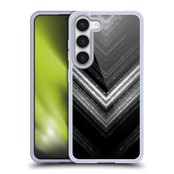 PLdesign Sparkly Metallic Silver Soft Gel Case for Samsung Galaxy S23 5G & MagSafe