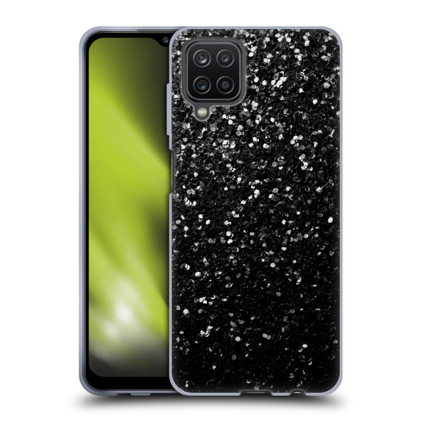 PLdesign Sparkle Prints Black Soft Gel Case for Samsung Galaxy A12 (2020)