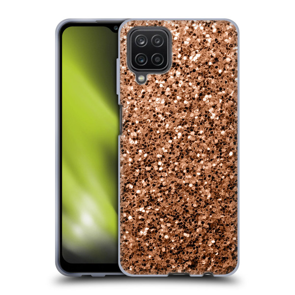 PLdesign Sparkle Prints Bronze Soft Gel Case for Samsung Galaxy A12 (2020)