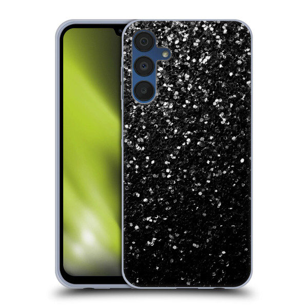 PLdesign Sparkle Prints Black Soft Gel Case for Samsung Galaxy A15 & MagSafe