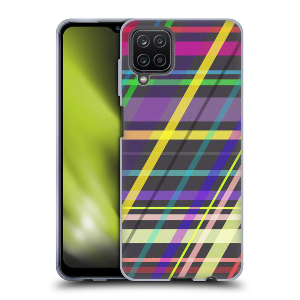 PLdesign Geometric Crossing Lines Soft Gel Case for Samsung Galaxy A12 (2020)