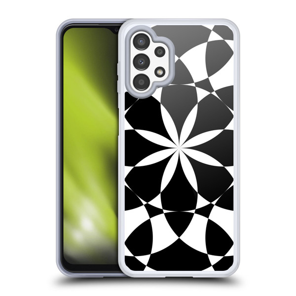 PLdesign Geometric Black And White Soft Gel Case for Samsung Galaxy A13 (2022)