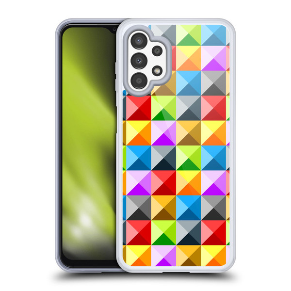 PLdesign Geometric Colourful Quarter Soft Gel Case for Samsung Galaxy A13 (2022)