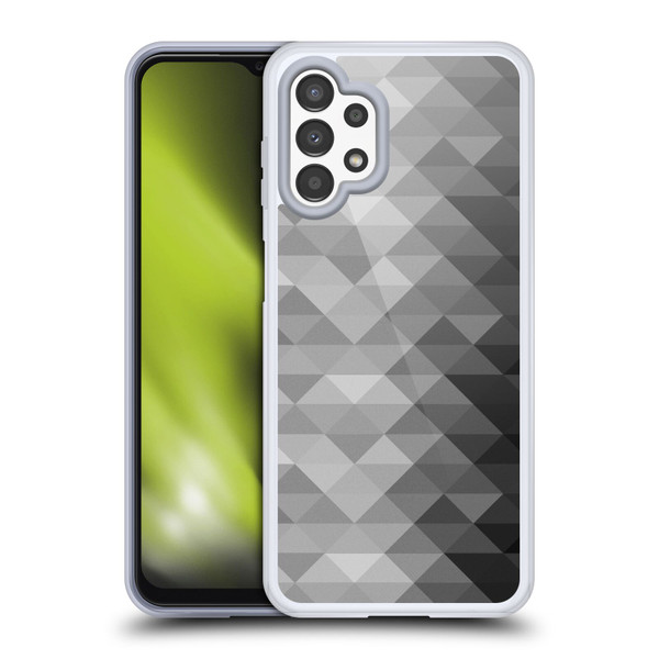 PLdesign Geometric Grayscale Triangle Soft Gel Case for Samsung Galaxy A13 (2022)