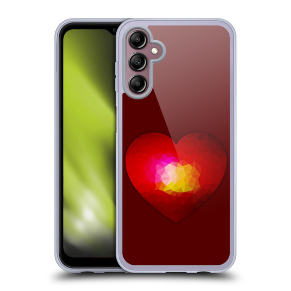 PLdesign Geometric Burning Heart Soft Gel Case for Samsung Galaxy A14 5G