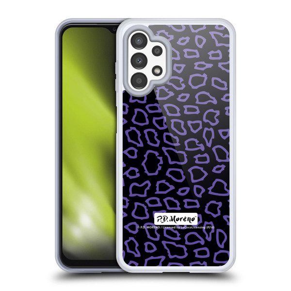 P.D. Moreno Patterns Black Purple Soft Gel Case for Samsung Galaxy A13 (2022)