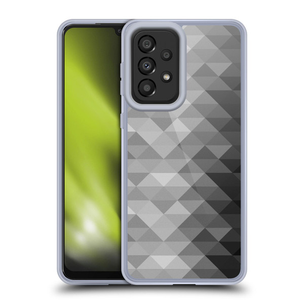 PLdesign Geometric Grayscale Triangle Soft Gel Case for Samsung Galaxy A33 5G (2022)