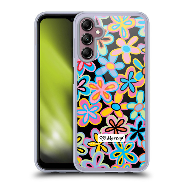 P.D. Moreno Patterns Retro Flowers Soft Gel Case for Samsung Galaxy A14 5G