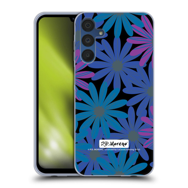 P.D. Moreno Patterns Midnight Daisies Soft Gel Case for Samsung Galaxy A15 & MagSafe