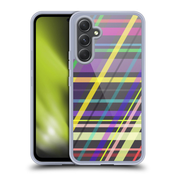 PLdesign Geometric Crossing Lines Soft Gel Case for Samsung Galaxy A54 5G