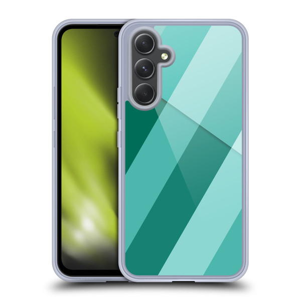 PLdesign Geometric Cyan Modern Soft Gel Case for Samsung Galaxy A54 5G