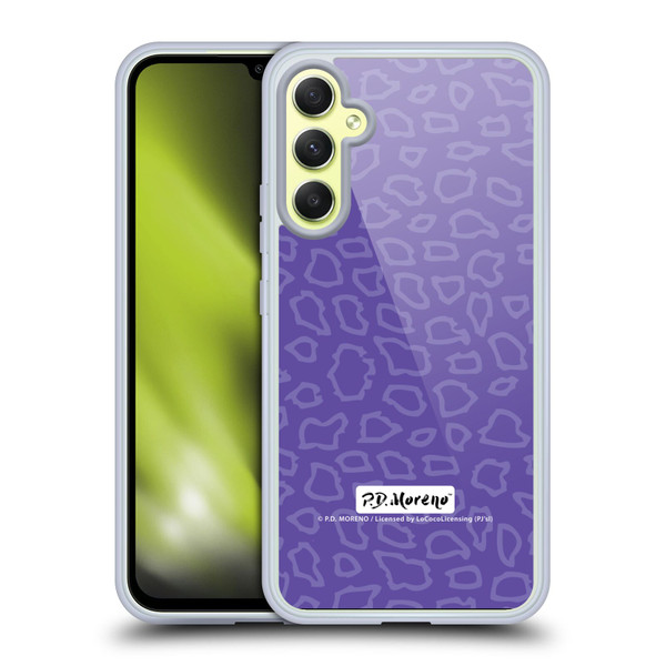 P.D. Moreno Patterns Purple Leopard Soft Gel Case for Samsung Galaxy A34 5G