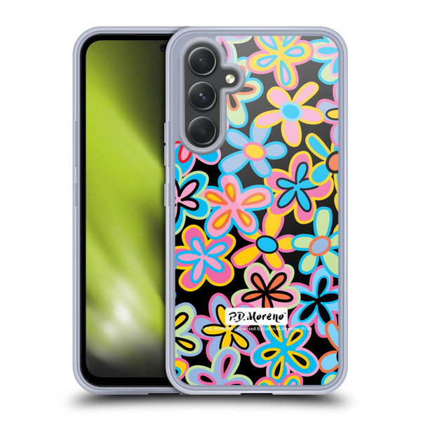 P.D. Moreno Patterns Retro Flowers Soft Gel Case for Samsung Galaxy A54 5G