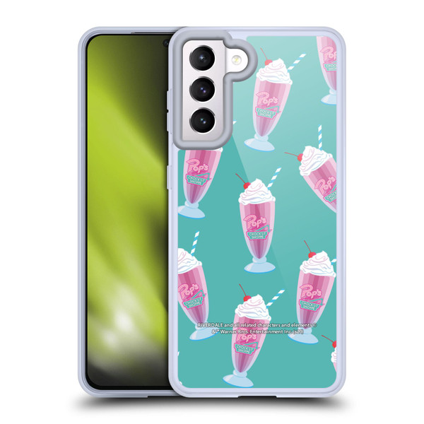 Riverdale Graphics 2 Pop's Milkshake Pattern Soft Gel Case for Samsung Galaxy S21 5G & MagSafe