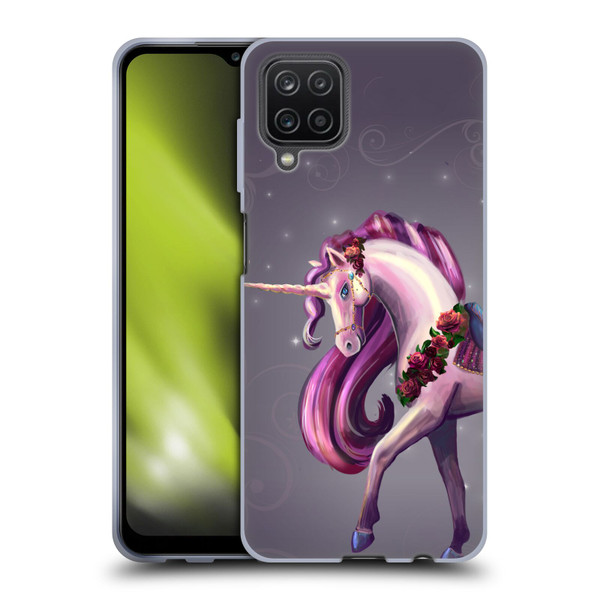 Rose Khan Unicorns Rose Red Soft Gel Case for Samsung Galaxy A12 (2020)