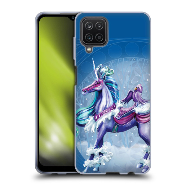Rose Khan Unicorns Winter Blue Soft Gel Case for Samsung Galaxy A12 (2020)