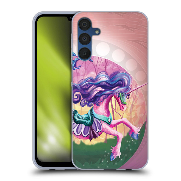Rose Khan Unicorns Pink Spring Soft Gel Case for Samsung Galaxy A15 & MagSafe