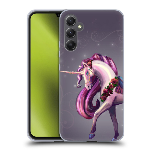 Rose Khan Unicorns Rose Red Soft Gel Case for Samsung Galaxy A34 5G