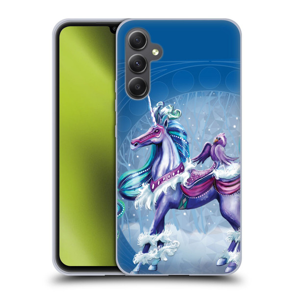 Rose Khan Unicorns Winter Blue Soft Gel Case for Samsung Galaxy A34 5G
