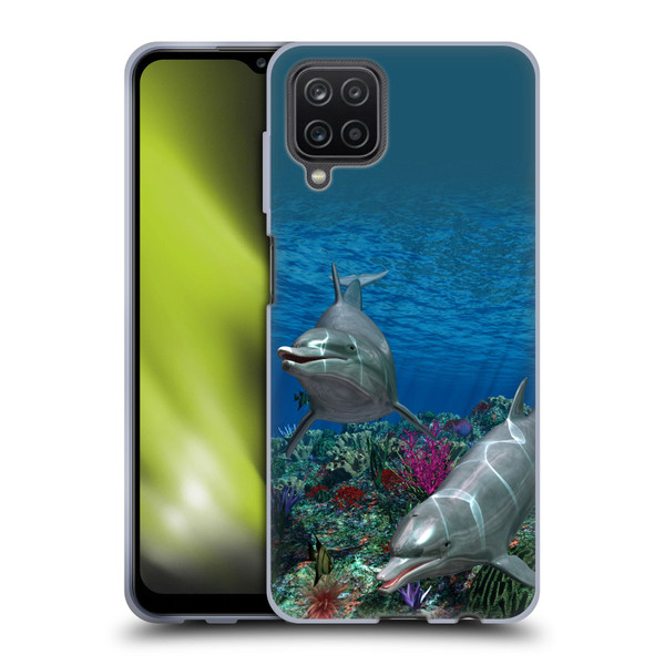 Simone Gatterwe Dolphins Twins Soft Gel Case for Samsung Galaxy A12 (2020)