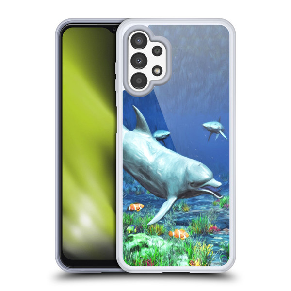 Simone Gatterwe Dolphins Underwater Soft Gel Case for Samsung Galaxy A13 (2022)