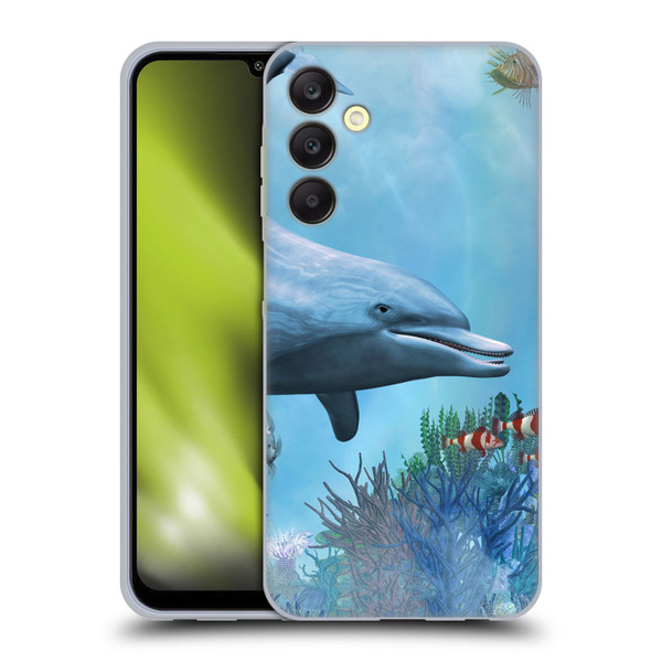 Simone Gatterwe Dolphins Seascape Soft Gel Case for Samsung Galaxy A25 5G