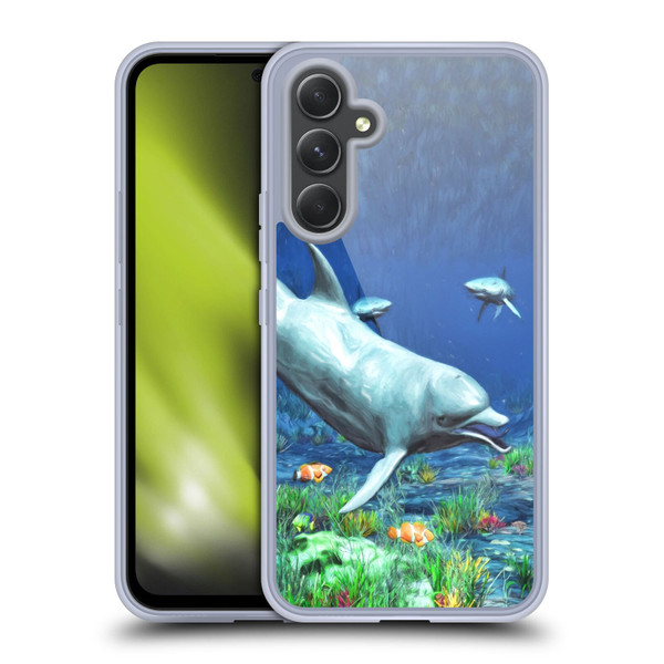 Simone Gatterwe Dolphins Underwater Soft Gel Case for Samsung Galaxy A54 5G