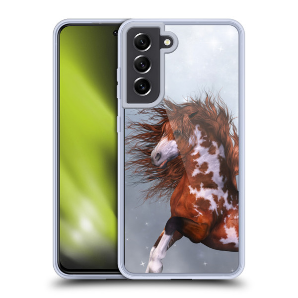 Simone Gatterwe Horses Native Soft Gel Case for Samsung Galaxy S21 FE 5G & MagSafe