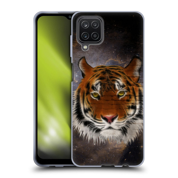 Simone Gatterwe Animals 2 Abstract Tiger Soft Gel Case for Samsung Galaxy A12 (2020)