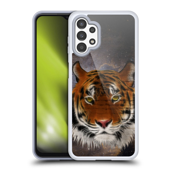 Simone Gatterwe Animals 2 Abstract Tiger Soft Gel Case for Samsung Galaxy A13 (2022)
