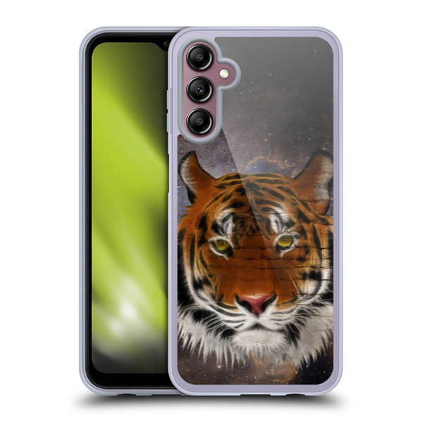 Simone Gatterwe Animals 2 Abstract Tiger Soft Gel Case for Samsung Galaxy A14 5G