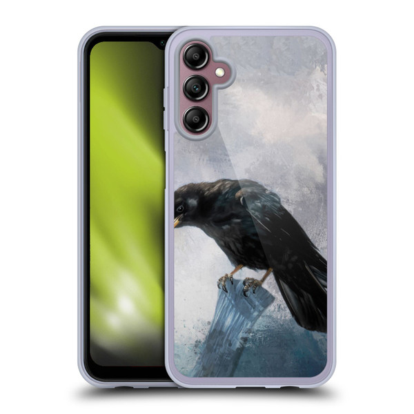 Simone Gatterwe Animals 2 Black Crow Soft Gel Case for Samsung Galaxy A14 5G