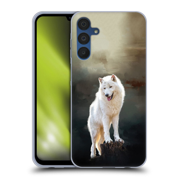 Simone Gatterwe Animals 2 Arctic Wolf Soft Gel Case for Samsung Galaxy A15 & MagSafe