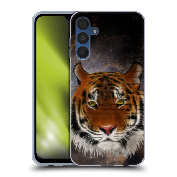 Simone Gatterwe Animals 2 Abstract Tiger Soft Gel Case for Samsung Galaxy A15 & MagSafe