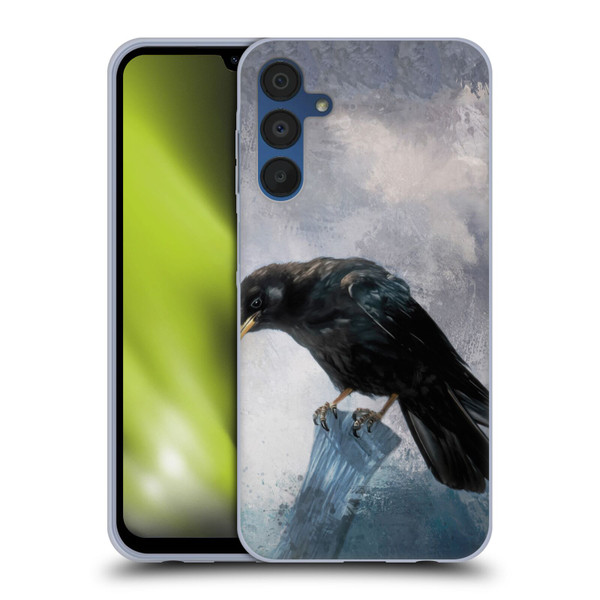Simone Gatterwe Animals 2 Black Crow Soft Gel Case for Samsung Galaxy A15 & MagSafe