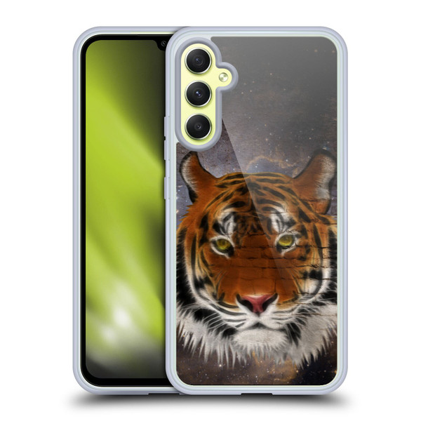 Simone Gatterwe Animals 2 Abstract Tiger Soft Gel Case for Samsung Galaxy A34 5G