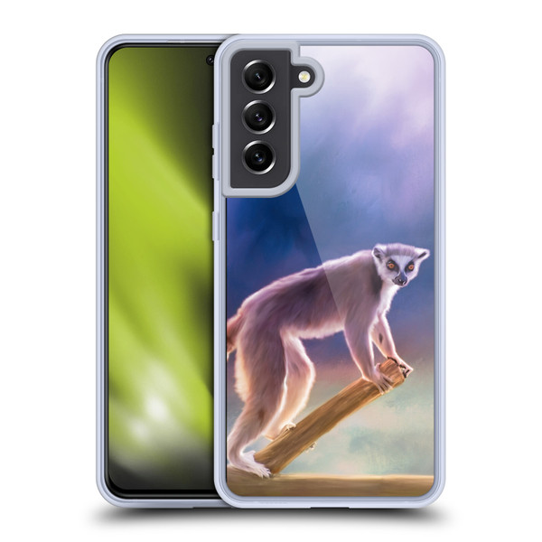 Simone Gatterwe Assorted Designs Ring-Tailed Lemur Soft Gel Case for Samsung Galaxy S21 FE 5G & MagSafe
