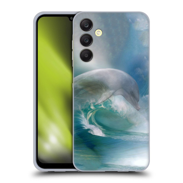 Simone Gatterwe Dolphins Ocean Waves Soft Gel Case for Samsung Galaxy A25 5G