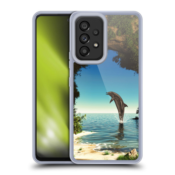 Simone Gatterwe Dolphins Hidden Cave Soft Gel Case for Samsung Galaxy A53 5G (2022)