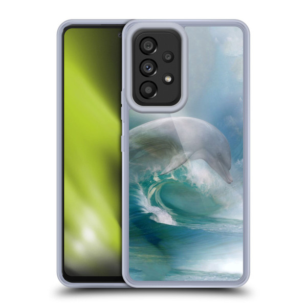 Simone Gatterwe Dolphins Ocean Waves Soft Gel Case for Samsung Galaxy A53 5G (2022)