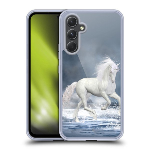 Simone Gatterwe Pegasus And Unicorns Playing Soft Gel Case for Samsung Galaxy A54 5G