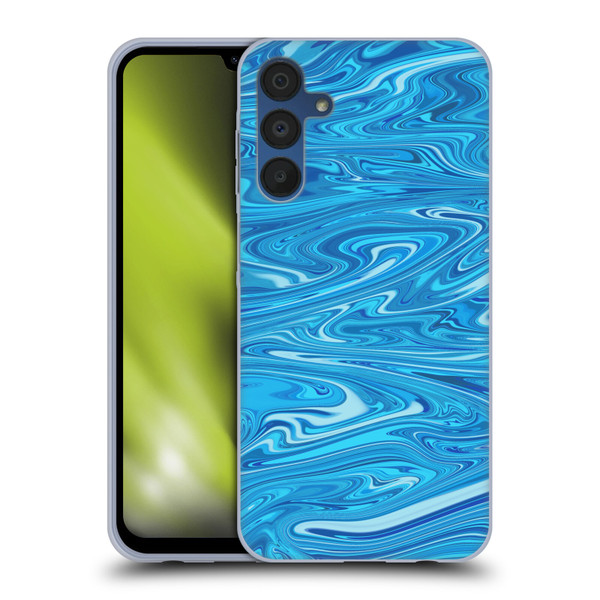 Suzan Lind Marble Light Blue Soft Gel Case for Samsung Galaxy A15 & MagSafe